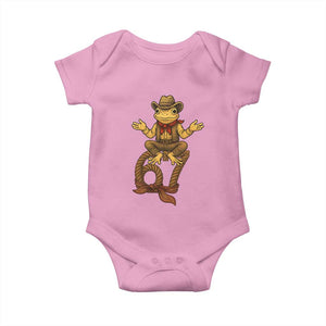 Funny Frog Cowboy Six Seven Meme Baby Onesie 67 Doot Doot Western Animal Trend Gift TS12 Light Pink Print Your Wear