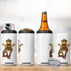 Funny Frog Cowboy Six Seven Meme 4 in 1 Can Cooler Tumbler 67 Doot Doot Western Animal Trend Gift TS12 Print Your Wear