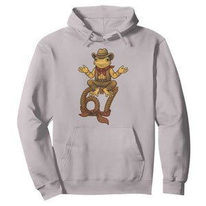 Funny Frog Cowboy Six Seven Meme Hoodie 67 Doot Doot Western Animal Trend Gift TS12 Ice Gray Print Your Wear
