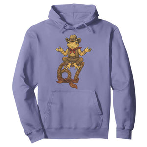 Funny Frog Cowboy Six Seven Meme Hoodie 67 Doot Doot Western Animal Trend Gift TS12 Violet Print Your Wear