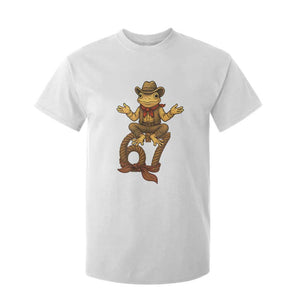Funny Frog Cowboy Six Seven Meme T Shirt For Kid 67 Doot Doot Western Animal Trend Gift TS12 White Print Your Wear