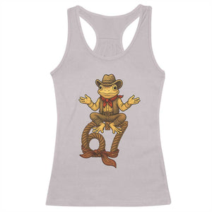 Funny Frog Cowboy Six Seven Meme Racerback Tank Top 67 Doot Doot Western Animal Trend Gift TS12 Ice Gray Print Your Wear