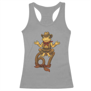 Funny Frog Cowboy Six Seven Meme Racerback Tank Top 67 Doot Doot Western Animal Trend Gift TS12 Sport Gray Print Your Wear
