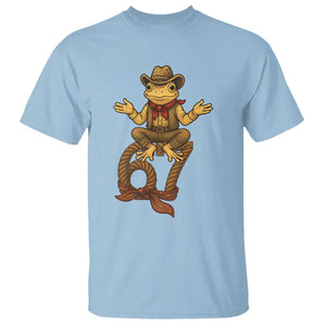 Funny Frog Cowboy Six Seven Meme T Shirt 67 Doot Doot Western Animal Trend Gift TS12 Light Blue Print Your Wear