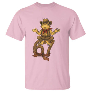 Funny Frog Cowboy Six Seven Meme T Shirt 67 Doot Doot Western Animal Trend Gift TS12 Light Pink Print Your Wear