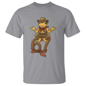 Funny Frog Cowboy Six Seven Meme T Shirt 67 Doot Doot Western Animal Trend Gift TS12 Sport Gray Print Your Wear