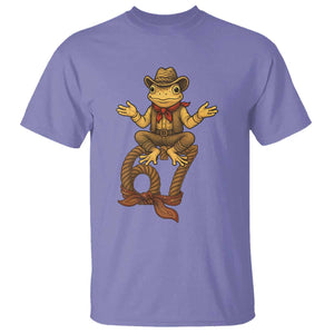 Funny Frog Cowboy Six Seven Meme T Shirt 67 Doot Doot Western Animal Trend Gift TS12 Violet Print Your Wear