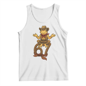 Funny Frog Cowboy Six Seven Meme Tank Top 67 Doot Doot Western Animal Trend Gift TS12 White Print Your Wear