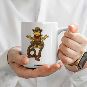 Funny Frog Cowboy Six Seven Meme Coffee Mug 67 Doot Doot Western Animal Trend Gift TS12 Print Your Wear