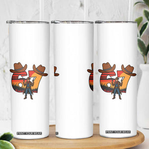Six Seven Meme Cowboy Skinny Tumbler Funny Western 67 Trend Gift TS12 Print Your Wear