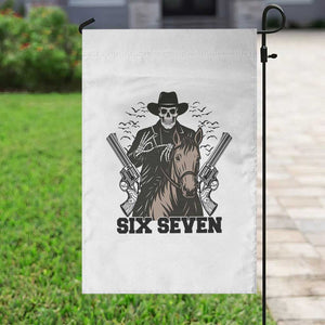 Six Seven Meme Skeleton Cowboy Garden Flag Funny Western Gift TS12 Print Your Wear
