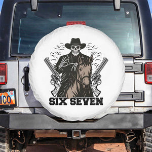 Six Seven Meme Skeleton Cowboy Spare Tire Cover Funny Western Gift TS12 No hole White Print Your Wear