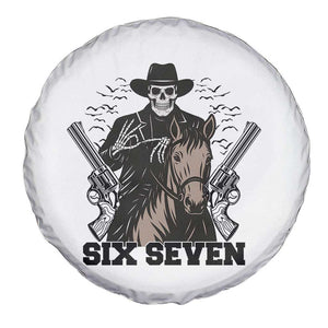 Six Seven Meme Skeleton Cowboy Spare Tire Cover Funny Western Gift TS12 Print Your Wear