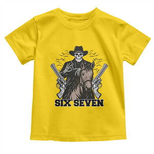 Six Seven Meme Skeleton Cowboy Toddler T Shirt Funny Western Gift TS12 Daisy Print Your Wear