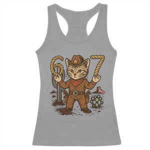 Funny Cowcat Six Seven Meme Racerback Tank Top Gen Alpha 67 Trend Gift TS12 Sport Gray Print Your Wear