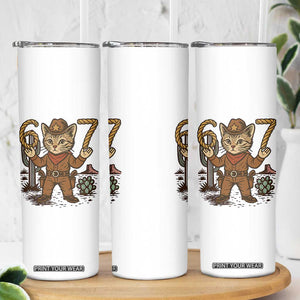 Funny Cowcat Six Seven Meme Skinny Tumbler Gen Alpha 67 Trend Gift TS12 Print Your Wear
