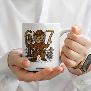 Funny Cowcat Six Seven Meme Coffee Mug Gen Alpha 67 Trend Gift TS12 Print Your Wear