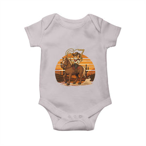 Funny Cowcat Six Seven Meme Baby Onesie Western 67 Trend Gift TS12 Ice Gray Print Your Wear