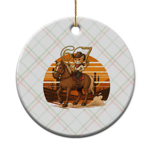 Funny Cowcat Six Seven Meme Ceramic Ornament Western 67 Trend Gift TS12 1pc Christmas Plaid Print Your Wear