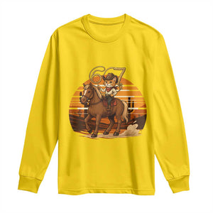 Funny Cowcat Six Seven Meme Long Sleeve Shirt Western 67 Trend Gift TS12 Daisy Print Your Wear