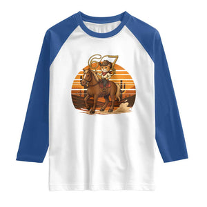 Funny Cowcat Six Seven Meme Raglan Shirt Western 67 Trend Gift TS12 White Royal Print Your Wear