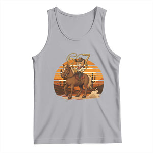 Funny Cowcat Six Seven Meme Tank Top Western 67 Trend Gift TS12 Athletic Heather Print Your Wear