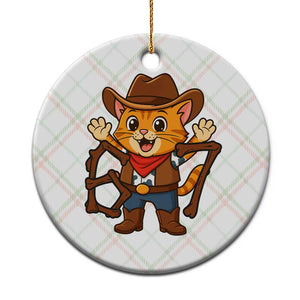 Funny Six Seven Meme Cowcat Ceramic Ornament Gen Alpha Slang Gift TS12 1pc Christmas Plaid Print Your Wear