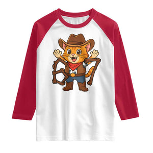 Funny Six Seven Meme Cowcat Raglan Shirt Gen Alpha Slang Gift TS12 White Red Print Your Wear