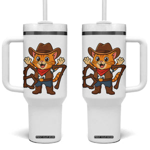 Funny Six Seven Meme Cowcat Tumbler With Handle Gen Alpha Slang Gift TS12 One Size: 40 oz White Print Your Wear