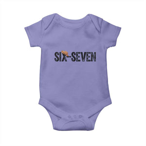 Six Seven Meme Gen Alpha Cowboy Hat Baby Onesie Funny Western Gift TS12 Violet Print Your Wear