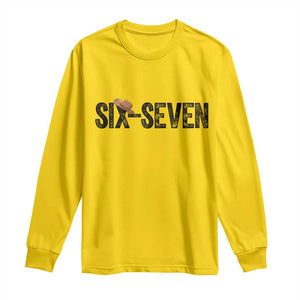 Six Seven Meme Gen Alpha Cowboy Hat Long Sleeve Shirt Funny Western Gift TS12 Daisy Print Your Wear
