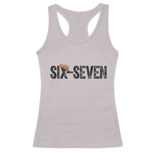 Six Seven Meme Gen Alpha Cowboy Hat Racerback Tank Top Funny Western Gift TS12 Ice Gray Print Your Wear