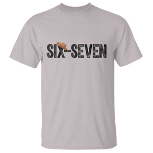 Six Seven Meme Gen Alpha Cowboy Hat T Shirt Funny Western Gift TS12 Ice Gray Print Your Wear