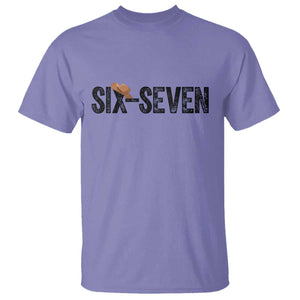 Six Seven Meme Gen Alpha Cowboy Hat T Shirt Funny Western Gift TS12 Violet Print Your Wear
