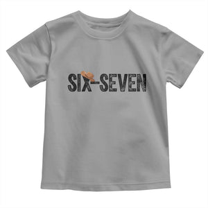 Six Seven Meme Gen Alpha Cowboy Hat Toddler T Shirt Funny Western Gift TS12 Sport Gray Print Your Wear