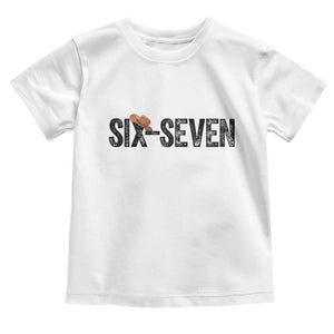 Six Seven Meme Gen Alpha Cowboy Hat Toddler T Shirt Funny Western Gift TS12 White Print Your Wear