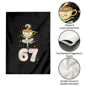 Funny Ballerina Cappuccina Ballet Six Seven Garden Flag Brainrot Meme Pastel Gift TS12 Print Your Wear