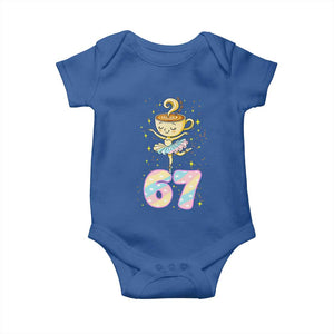 Funny Ballerina Cappuccina Ballet Six Seven Baby Onesie Brainrot Meme Pastel Gift TS12 Royal Blue Print Your Wear