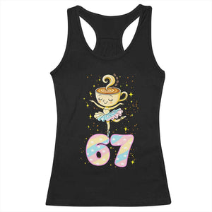 Funny Ballerina Cappuccina Ballet Six Seven Racerback Tank Top Brainrot Meme Pastel Gift TS12 Black Print Your Wear