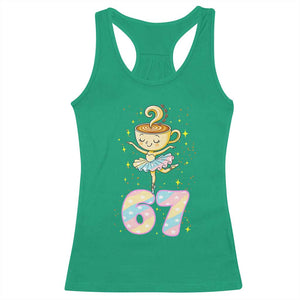 Funny Ballerina Cappuccina Ballet Six Seven Racerback Tank Top Brainrot Meme Pastel Gift TS12 Irish Green Print Your Wear