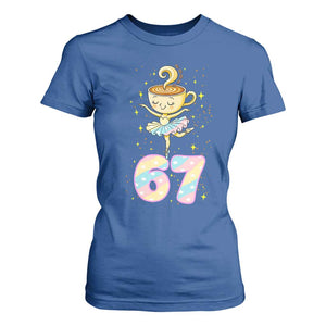 Funny Ballerina Cappuccina Ballet Six Seven T Shirt For Women Brainrot Meme Pastel Gift TS12 Royal Blue Print Your Wear