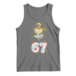 Funny Ballerina Cappuccina Ballet Six Seven Tank Top Brainrot Meme Pastel Gift TS12 Black Heather Print Your Wear