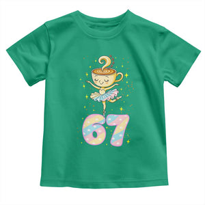 Funny Ballerina Cappuccina Ballet Six Seven Toddler T Shirt Brainrot Meme Pastel Gift TS12 Irish Green Print Your Wear