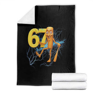 Tung Tung Sahur Six Seven Meme Throw Blanket Funny Gen Z Alpha Gift TS12 Black Print Your Wear