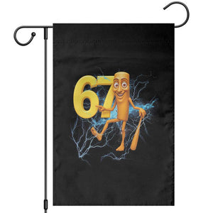 Tung Tung Sahur Six Seven Meme Garden Flag Funny Gen Z Alpha Gift TS12 Black Print Your Wear