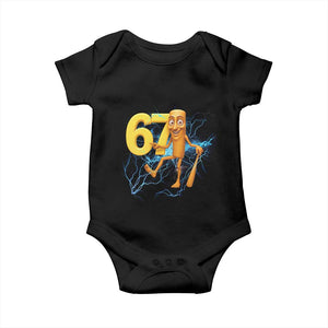 Tung Tung Sahur Six Seven Meme Baby Onesie Funny Gen Z Alpha Gift TS12 Black Print Your Wear