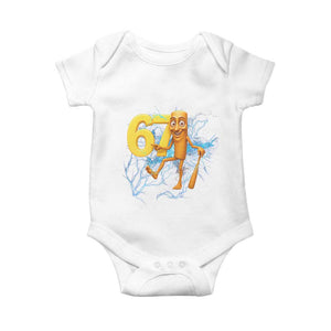 Tung Tung Sahur Six Seven Meme Baby Onesie Funny Gen Z Alpha Gift TS12 White Print Your Wear
