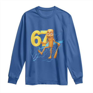 Tung Tung Sahur Six Seven Meme Long Sleeve Shirt Funny Gen Z Alpha Gift TS12 Royal Blue Print Your Wear