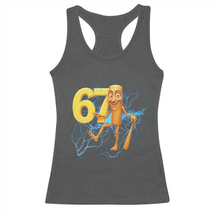 Tung Tung Sahur Six Seven Meme Racerback Tank Top Funny Gen Z Alpha Gift TS12 Dark Heather Print Your Wear