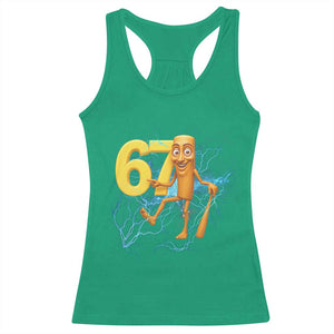 Tung Tung Sahur Six Seven Meme Racerback Tank Top Funny Gen Z Alpha Gift TS12 Irish Green Print Your Wear